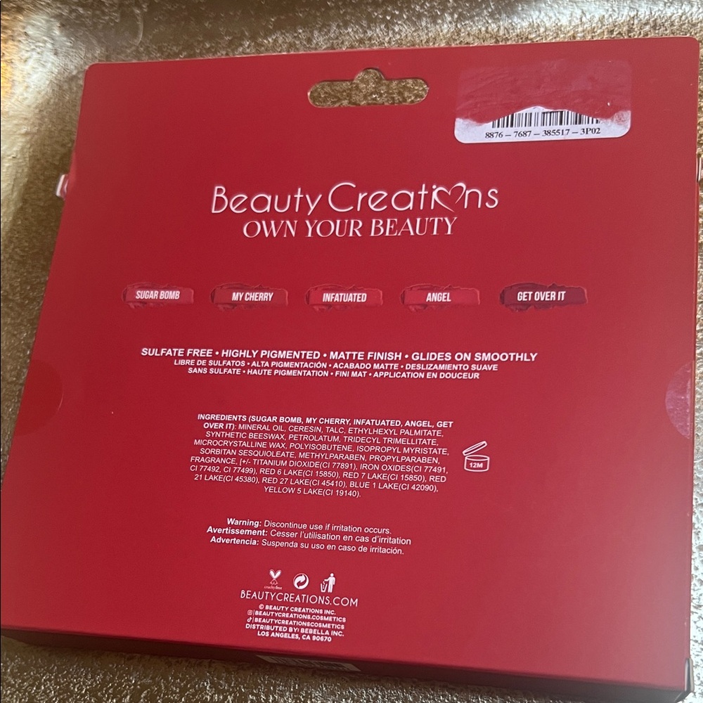 #1533**Beauty Creations Romance Matte Lipstick Set - Red Shades - Picture 2 of 9